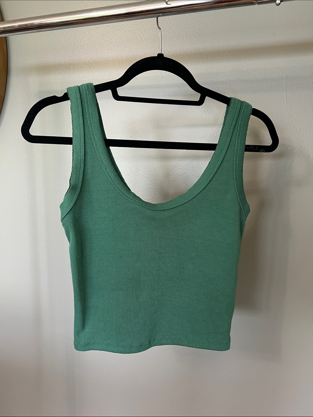 Angie Ribbed Tank Top in Green